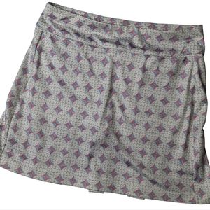 Coral Bay Golf Ball Print Back Pleat Athletic Golf Skort SZ M